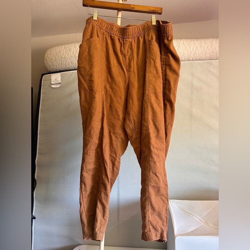 Old Navy Textured Tapered Pants – Relaxed Fit, Earth-Tone Casual Chic Size XL